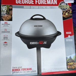 George Foreman Silver 12+ Servings Upto 15 Indoor/Outdoor Electric Grill GGR50B