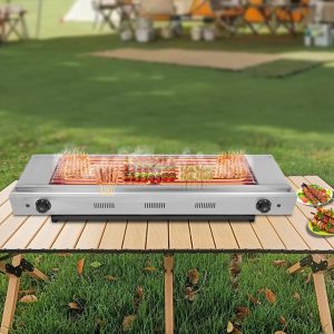 BBQ Grill Electric Corded Barbecue Grill Countertop Electric Cooking Griller 3KW