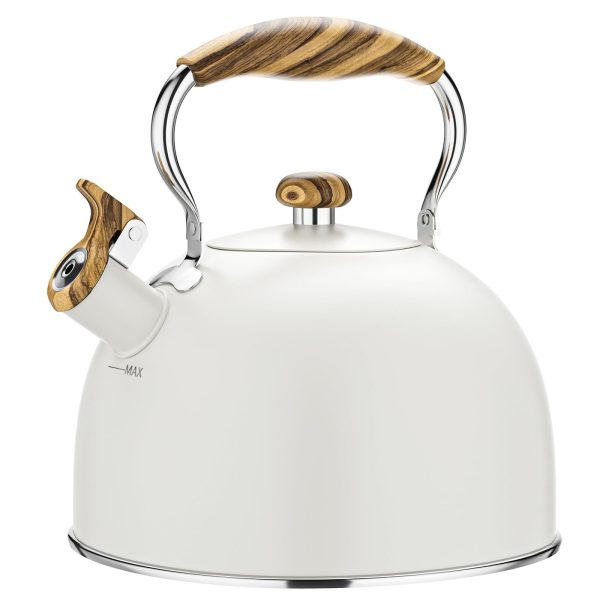 2.6 Quart Tea Kettle Stovetop Whistling for Stove Top Food Grade Stainless St…