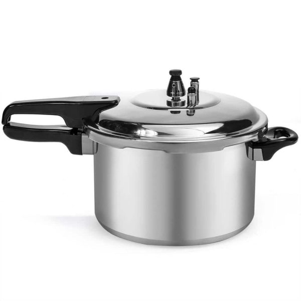 Barton Stovetop Pressure Cooker 6 Qt Aluminum Pressure Release Grip Handle