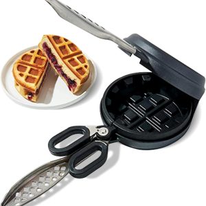 Stuffed Waffle Iron, Belgian Waffle Maker, Dual Nonstick Pans, Cool-To-The-Touch