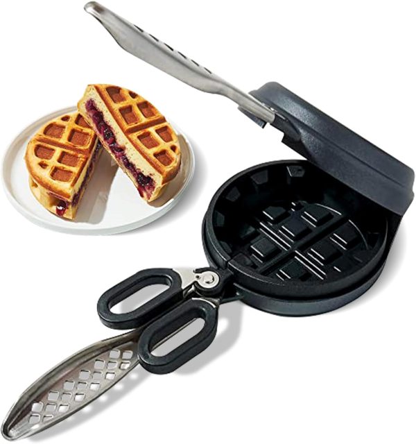 Stuffed Waffle Iron, Belgian Waffle Maker, Dual Nonstick Pans, Cool-To-The-Touch