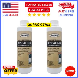 Coffee Machine Descaling Solution – 2-Pack | Fast-Acting Safe & Removes Build-Up