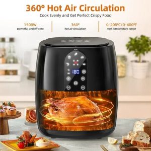 5.2QT Air Fryer Oven Oilless Cooker, 5-in-1 Hot Air Fryers with Digit