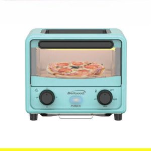 500W Mini Toaster Oven Stainless Steel W/ Timer Frozen Food Cookie Countertop US