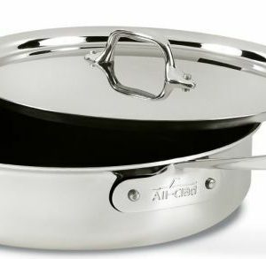 All-Clad d5  5-ply Polished Stainless-Steel 3-Qt Nonstick Sauté Pan with Lid