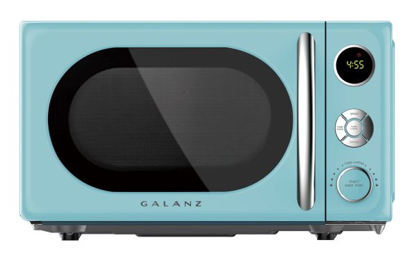 0.7 Cu Ft Retro Countertop Microwave Oven, 700 Watts, Blue, New