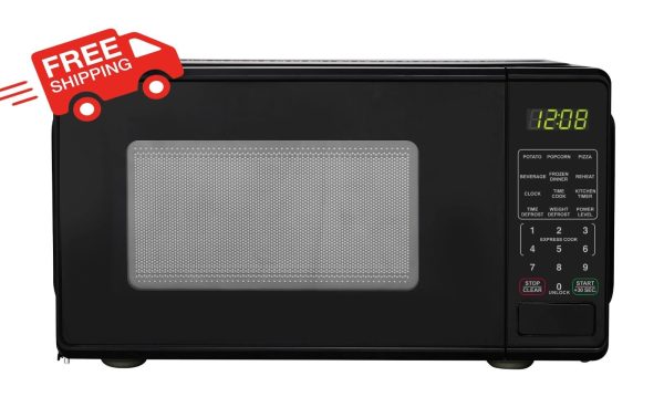 Mainstays 0.7 Cu ft Countertop Microwave Oven, 700 Watts, Black