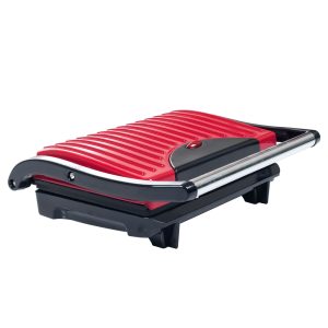 Indoor Countertop Grill Panini Press Sandwich Maker with Nonstick Plates, Red