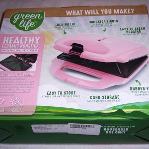 NEW Green Life Pro Sandwich Maker Nonstick Ceramic PFAS/LEAD/CADMIUM-Free