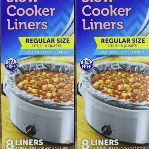 2x Reynolds Kitchens Slow Cooker Liners Regular (Fits 3-8 Quarts) 8 Liners 2 PK