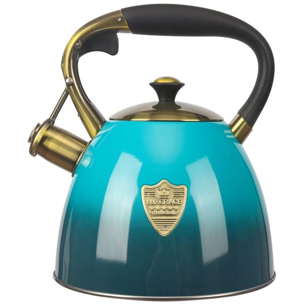 Tea Kettle -2.9 Quart Tea Kettles Stovetop Whistling Teapot Stainless Steel T…