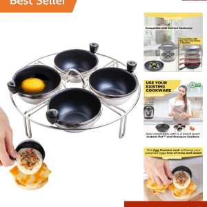 Versatile 7.25″ Egg Poacher Rack Compatible with Instant Pot & Pressure Cookers