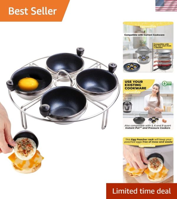 Versatile 7.25″ Egg Poacher Rack Compatible with Instant Pot & Pressure Cookers