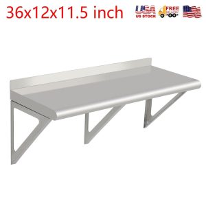 36″x12″ Stainless Steel Wall Shelf NSF Commercial Kitchen Restaurant Shelving US