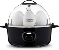 Dash Express Electric Egg Cooker, 7 Capacity for Hard 7 Eggs, Black