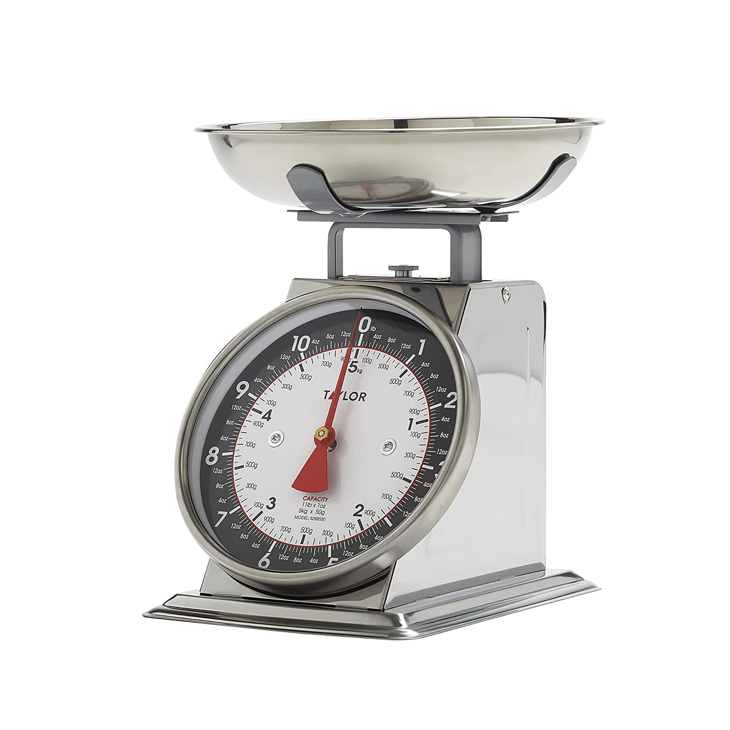 Mechanical Kitchen Weighing Food Scale with Bowl, Weighs up to 11Lbs, Measures i