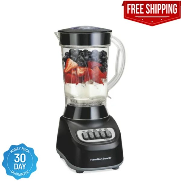 Hamilton Beach Smoothie Blender, 48 oz. Jar, 12 Blending Functions, Black, 50180