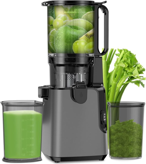 Juicer Machines with 6.1″ Extra Large Feed Chute, Cold Press Juicer for Whole Ve