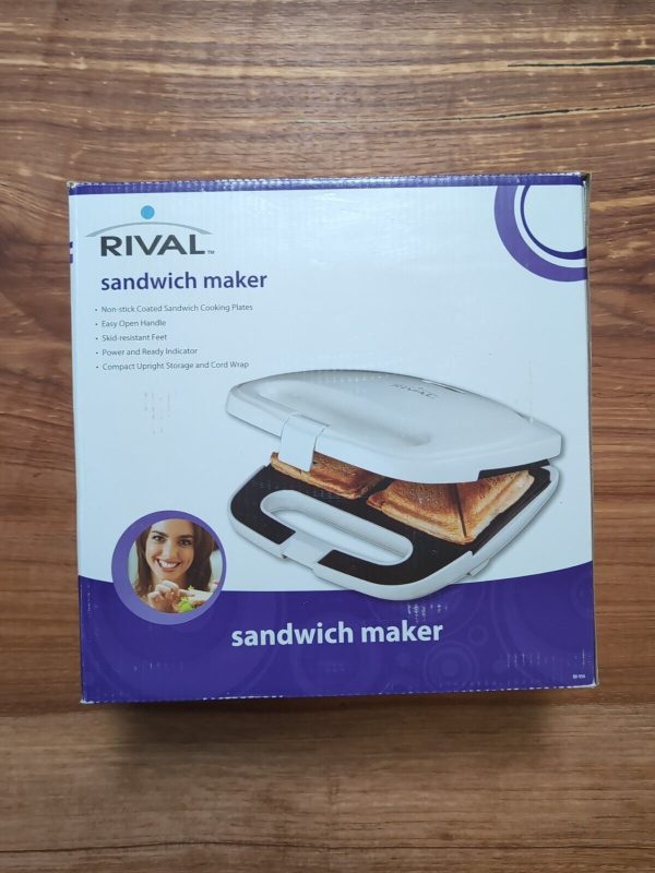 Rival Sandwich Maker With Non-Stick Coated Cooking Surface