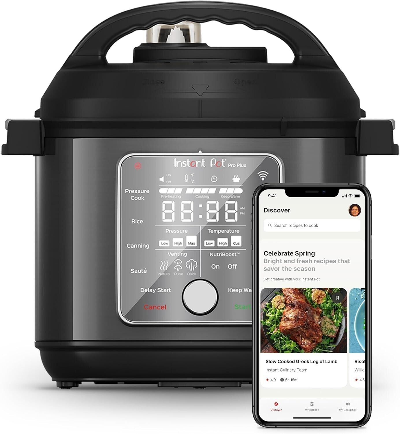 Pro Plus 10-in-1 Smart Cooker: Wi-Fi Enabled, 6 Qt Stainless Steel Beauty