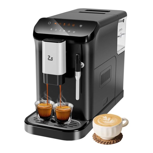 20 Bar Professional Espresso Machine Maker with Grinder ＆Milk Frother Steam Wand