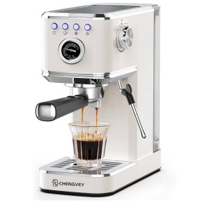 Chengvey Espresso Machine 20 Bar Stainless Steel Iced Coffee Maker JH-C5010 New