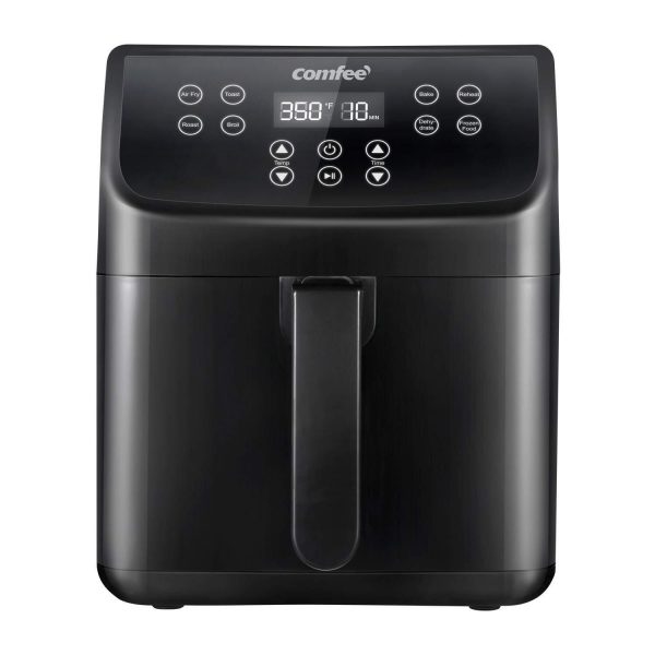 COMFEE’ 5.8Qt Digital Air Fryer Toaster Oven Oilless Cooker 1700W 8 Preset Funct