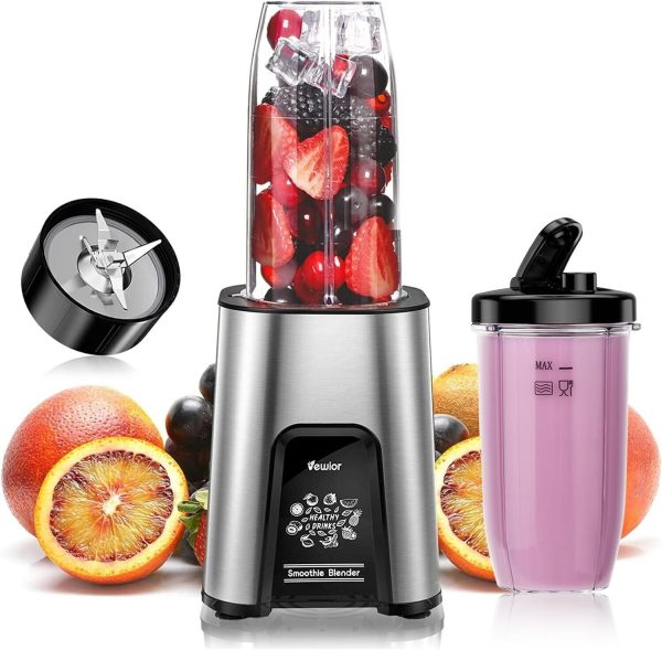 VEWIOR 900W Blender, Shakes & Smoothies, 10oz Grinding + 2x 23oz Sports Cups