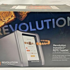 Revolution InstaGLO R270 Toaster In Brushed Platinum *NWB