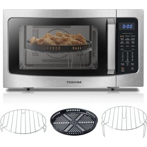 4-in-1 Countertop Microwave Oven 1000W Air Fryer Combo Smart Sensor Convection