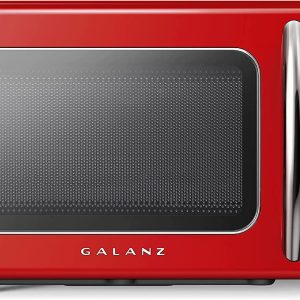 GLCMKZ09RDR09 Retro Countertop Microwave Oven with Auto Cook & Reheat, Defrost,