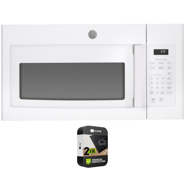 GE 1.6 Cu. Ft. Over-the-Range Microwave Oven White with 2 Year Extended Warranty