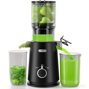 Juicer Machines, Cold Press Juicer with 4.35″ Large Feed Chute Fit Whole Fruits