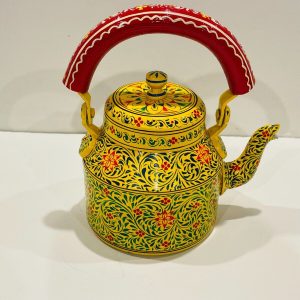 KAUSHALAM NEW Hand Painted Floral Aluminium Floral Kettle