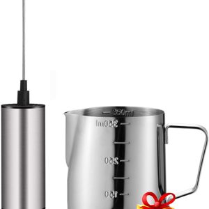 Milk Frother Handheld Battery Operated, Coffee Frother for Milk Foaming, Latte/C