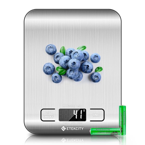 Etekcity Kitchen Scale Digital Grams & Ounces LCD Display Stainless Steel Medium