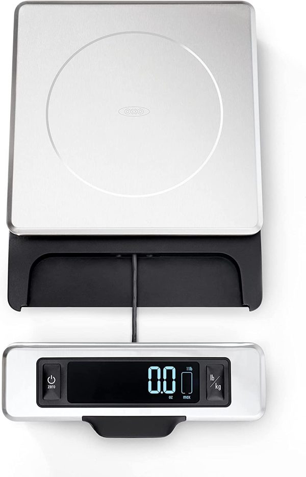 Grips 11-Pound Stainless Steel Food Scale with Pull-Out Display