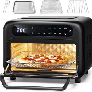 Air Fryer Oven, 2-In-1 Smart Air Fryer Toaster Oven Combo, 14QT Stainless Steel