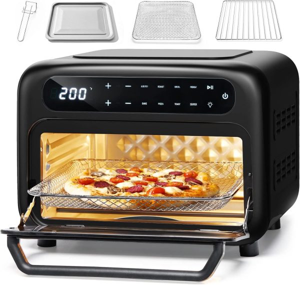 Air Fryer Oven, 2-In-1 Smart Air Fryer Toaster Oven Combo, 14QT Stainless Steel