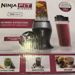 Ninja Fit Blender 700 Watts  16 Ounce Cup With Recipe Cookbook – Black