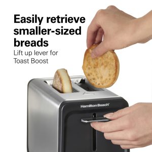 2 Slice Toaster with Wide Slots, Bagel Function, Toast Boost, Stainless, New