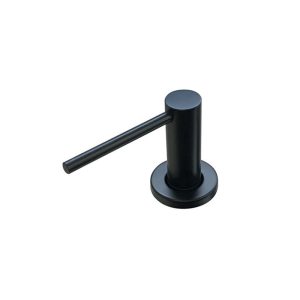 Meir Round Bench Mounted Liquid Soap Dispenser Matte Black MP09