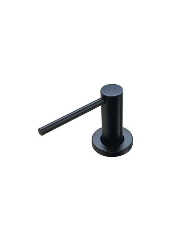 Meir Round Bench Mounted Liquid Soap Dispenser Matte Black MP09