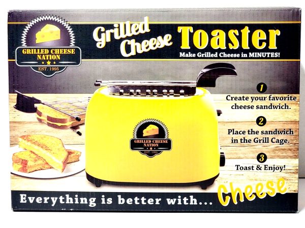 Grilled Cheese Toaster Sandwich Maker Cage Holder Electric Yellow