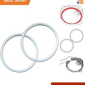 High-Performance 2-Pack Sealing Rings for Electric Pressure Cookers, 8 Quart