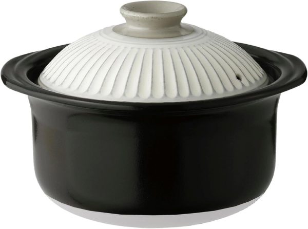 Japanese Banko Ware Ginpo Touki Donabe Earthenware Rice Cooking Pot 2600ml White