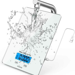 KOIOS USB Rechargeable Food Scale, 33lb/15Kg Kitchen Scale Digital Weight Grams