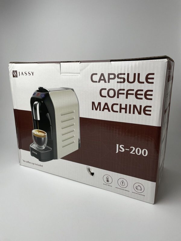 Jassy JS-200 Black Auto Shut-off Espresso Capsule Coffee Machine