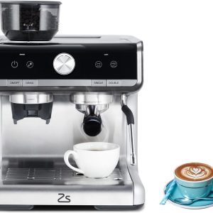 Semi-Automatic Espresso Machine 20 Bar Professional Coffee Machine with Grinder